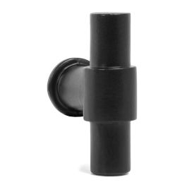 Jandel Tirador Zmk "T" 50Mm Negro Mate, Latón y Níquel Acabado Negro Mate