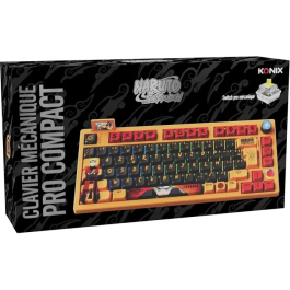 Clavier Mécanique Konix Naruto Shippuden Édition Pro Collector Numérotée - AZERTY - Switch Gateron Yellow Pro - RGB - Bluetooth / 2.4 GHz / USB - Rétroéclairage LED
