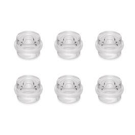 Lot de 6 butées de porte cylindriques adhésives, fixation au sol, Plastique, Transparent