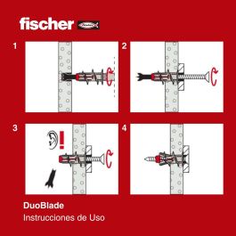 FISCHER Duoblade Taco Pladur pour vis de 4-5 mm (Set de 40)