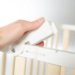 Roba Parc enfant pliable 75 x 100 cm ROB4005317315423, hauteur réglable, roues, bois / blanc