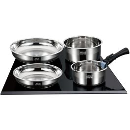 Batterie de cuisine - induction - ARTHUR MARTIN - AM0006 - acier inoxydable 18/10 - 10 pieces - poignée amovible