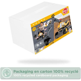 Falk Excavadora Volvo AAAHU51288, Cabina Giratoria 360°, Asiento Abatible, Fabriquée en France