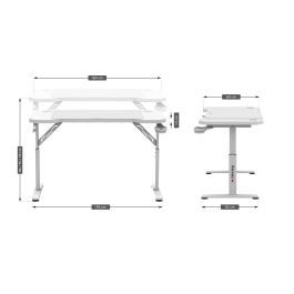 Bureau Gaming Huzaro HZ-Hero 2.6 White Blanc
