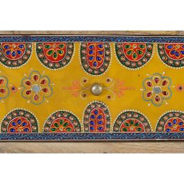 GINER Y COLOMER - Commode en bois de manguier massif et MDF avec 14 tiroirs peints à la main - Design multicolore artisanal - 120x90x40 cm