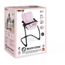 Smoby Maxi-Cosi Siège Auto, Transat et Chaise Haute 3 en 1 pour Poupées Rosa à partir de 3 ans SMO3032162402429