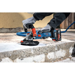 Bosch Professional Ponceuse à béton sans fil GBR 18V-15 S - Pour béton, pierre, chape, marbre - Meulage à sec et ébavurage - Compatible 18V System/AMPShare