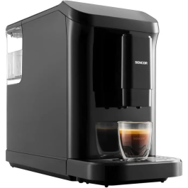Sencor SES 6000BK - Machine à Expresso Entièrement Automatique avec Panneau Tactile LED, 20 Bars, Broyeur Inox 15 Niveaux, 1,5 L