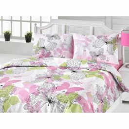 Parure de lit 1 Housse de couette 220x240 cm 2 Taies d'oreiller 60x60 cm Coton Polyester Rose ASI8681181376270