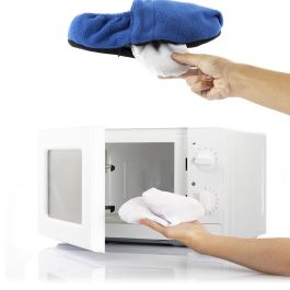 Pack Chaussons Chauffants Micro-ondes et Couverture à Manche Individuelle avec Poche Centrale InnovaGoods