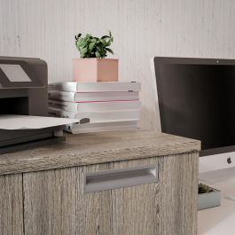 Emuca Lot de 5 poignées pour meubles Alfafar, L190mm, entraxe 160mm, Aluminium, Anodisé mat