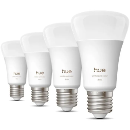 Philips Hue - Pack de 4 ampoules LED connectées A60 E27 - Lumière blanche et colorée, 6W (810 lm) - Gradation complète et technologie Chromasync Precio: 263.184. SKU: B17GPXLNDK