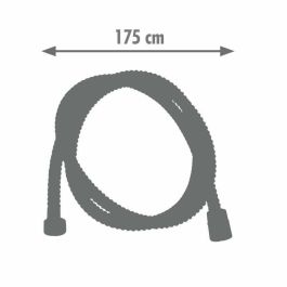Edouard Rousseau ROU3047404204839 Flexo de ducha, Tuercas metálicas anti-torsión, 1 bar, 1,75m, Acero inoxidable cromado con doble grapa
