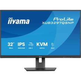 IIYAMA XUB3297QSNP-B1 81,28cm 32Zoll IPS-panel 2560x1440 350cd/m USB-C Dock LAN/95W PD/DP-OUT KVM USB 3x3.2+1xC 1ms