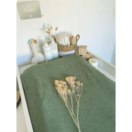 Housse de matelas a langer - CANDIDE - Eponge - 50 x 75 cm - Kaki