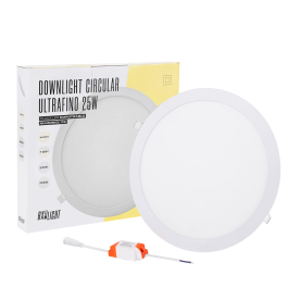BX3 LIGHT Plaque LED circulaire 25W 2000 Lm 3000K Blanc chaud, empotrable, 40000 heures de vie, RDP16 25W WW