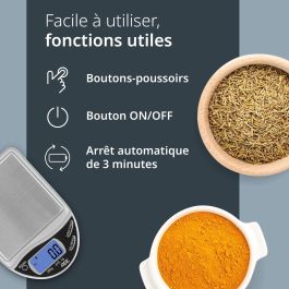 Ade Balance de Cuisine Digitale de Poche ADE4260075853437, Plastique ABS, 0.1-300g, 2 Piles AAA Incluses