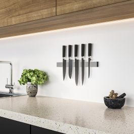 Emuca Barre magnétique pour couteaux de cuisine, Acier inoxydable