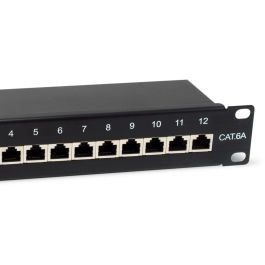 Equip Patchpanel 12x RJ45 Cat6A 10" FTP 1HE Premium schwarz