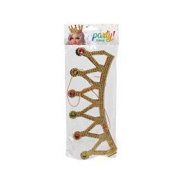 Couronne dorée pour costume de reine ou roi adulte femme - Accessoire de déguisement féerique et carnaval