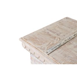 GINER Y COLOMER - Coffre de rangement en bois massif, ouverture par le dessus, finition blanc décapé - Dimensions intérieures : 40x76x37 cm