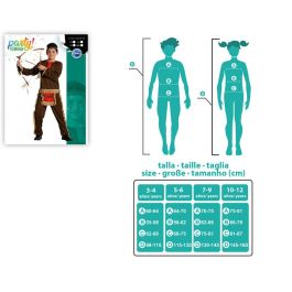 Déguisement Indien Rouge Enfant 7-9 Ans - Le Far West, Marron - Cocarde Incluse