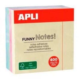 Notes Adhésives Apli FUNNY Multicouleur 75 x 75 mm (48 Unités)