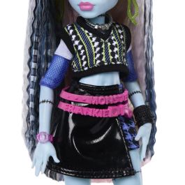 Monster High - Frankie - Poupée avec 7 Accessoires, Animal et Tenue Preppy - Réf. JHK31