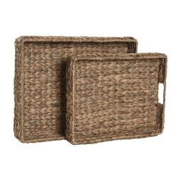 Plateau apéritif Home ESPRIT Naturel Tropical 45 X 35 X 8 CM (2 Unités)