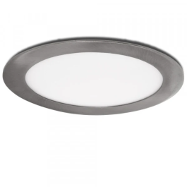 Plaque LED 18W 1800Lm 2700K Circulaire Nickel Satiné 50.000H GL-CL-R18N-WW
