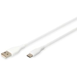 DIGITUS USB 2.0 Kabel Typ C -A Silikon St/St 1m weiß