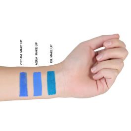 Maquillage Cire Colorant Faciale Couleur Bleu Intense - Pour Cosplay, Théâtre et Fêtes - Inclut Éponge - Pour Adultes