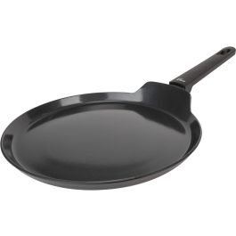 Sartén para crepes - CÓMODA Y MODERNA - TOTALMENTE NEGRA - Aluminio - Ø24 cm - Apta para todo tipo de cocinas, incluida la de inducción