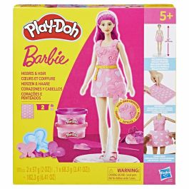 Pâte à modeler en argile Play-Doh Barbie Hearts & Hair Multicouleur