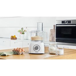Robot multifonctions BOSCH MultiTalent3 MCM3100W  plus de  20 fonctions  800 W  Capacité de 2,3 L  Blanc/Gris