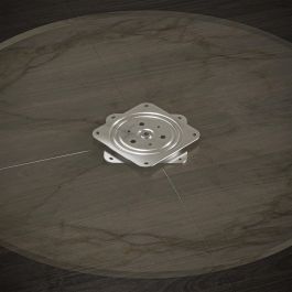 Emuca Base pivotante 4, 100kg, Acier, zingué