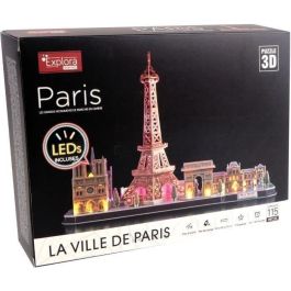Puzzle 3D lumineux - Monuments De Paris - Jeu de construction - EXPLORA - 115 pieces - Des 8 ans