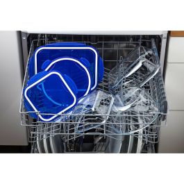 Récipient de Conservation des Aliments Pyrex Bleu Transparent Ronde 1,6 L (6 Pièces)