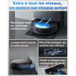 ECOVACS X11 PRO OMNI - Robot Aspirateur Laveur avec Blast - 19500 Pa - PowerBoost Ultra-Rapide - OZMO Roller 2.0 - ZeroTangle 3.0