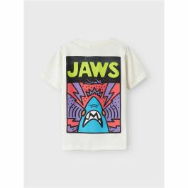 T shirt à manches courtes Enfant Name It Nkmmakai Jaws Nreg Box Sky