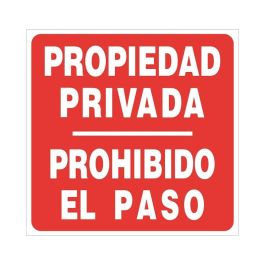 DUVER Señal 860 Aluminio 245X245 'Propiedad Privada' Señalización Prohibido El Paso