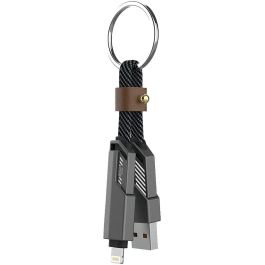 4smarts USB-C Kabel ComboCord Flat 240W. 1.5m + Keyring Kabel