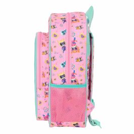 Cartable SuperKitties Rose Turquoise 26 x 34 x 11 cm