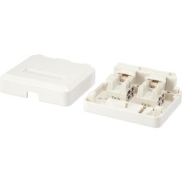 Equip Aufputzdose 2x Keystone Jack mit Abdeckung weiß