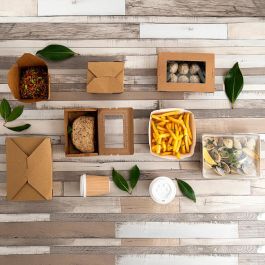 Blister 500 Recipientes Cartón Nat Bio Paperlynen 1,053 L - 19x14x4,5 cm