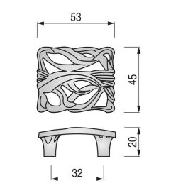 GIUSTI Poignée de Meuble Zamak Finition Antica Firenze