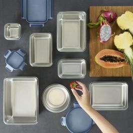 Boîte à lunch Tefal N11503 Bleu Acier inoxydable Rectangulaire 500 ml