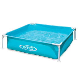 INTEX Piscine Métallique Tangy Carrée Turqoise 1,22 x 1,22 x 0,30m