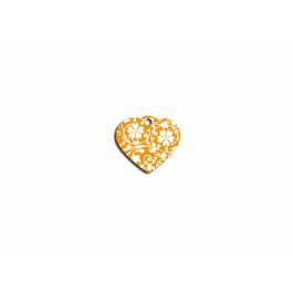 Plaque d'identification Imarc Heart Jaune Orange