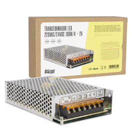 BX3 LIGHT Transformateur AC/DC - Alimentation Commutée 220-240V AC / 24V DC 100W 4.2A, Haute Efficacité, Protections (Surcharge, Court-Circuit)